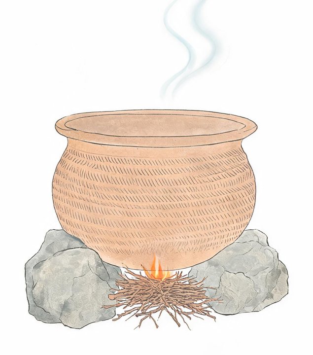 卷一题花:仙人洞夹砂陶罐与炭火粟穗