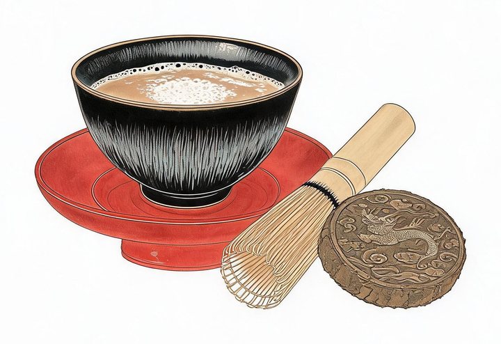 卷五题花:宋代建窑黑釉茶盏、茶筅与团茶